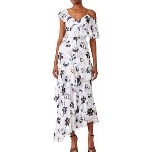 ML Monique Lhuillier White Gardenia Dress - Size 6